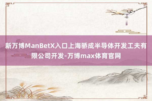 新万博ManBetX入口上海骄成半导体开发工夫有限公司开发-万博max体育官网