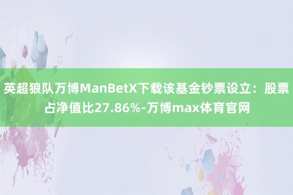 英超狼队万博ManBetX下载该基金钞票设立：股票占净值比27.86%-万博max体育官网