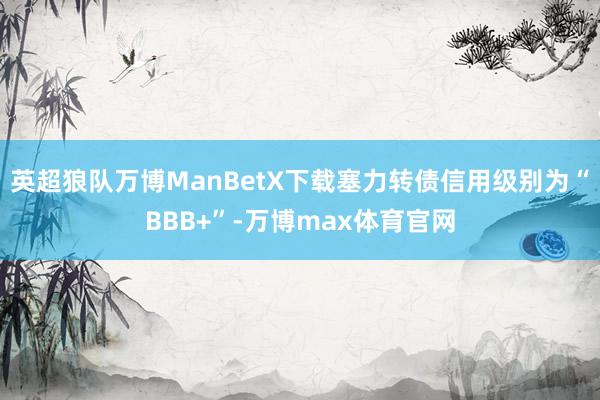 英超狼队万博ManBetX下载塞力转债信用级别为“BBB+”-万博max体育官网